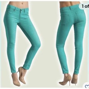 Paige Jeans Women’s 31 Green Denim Verdugo Ultra Skinny Stretch Casual Ladies